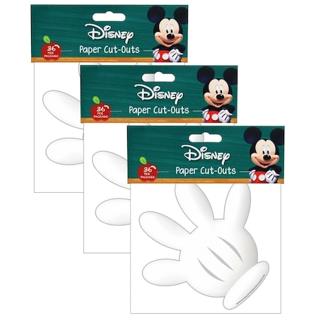Eureka Mickey Mouse Clubhouse Hand Paper Cut Outs, 36 Pieces, PK3 841001
